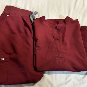 Burgundy Rafeala top PO 2841 & Zamora jogger (HW) PO 5757